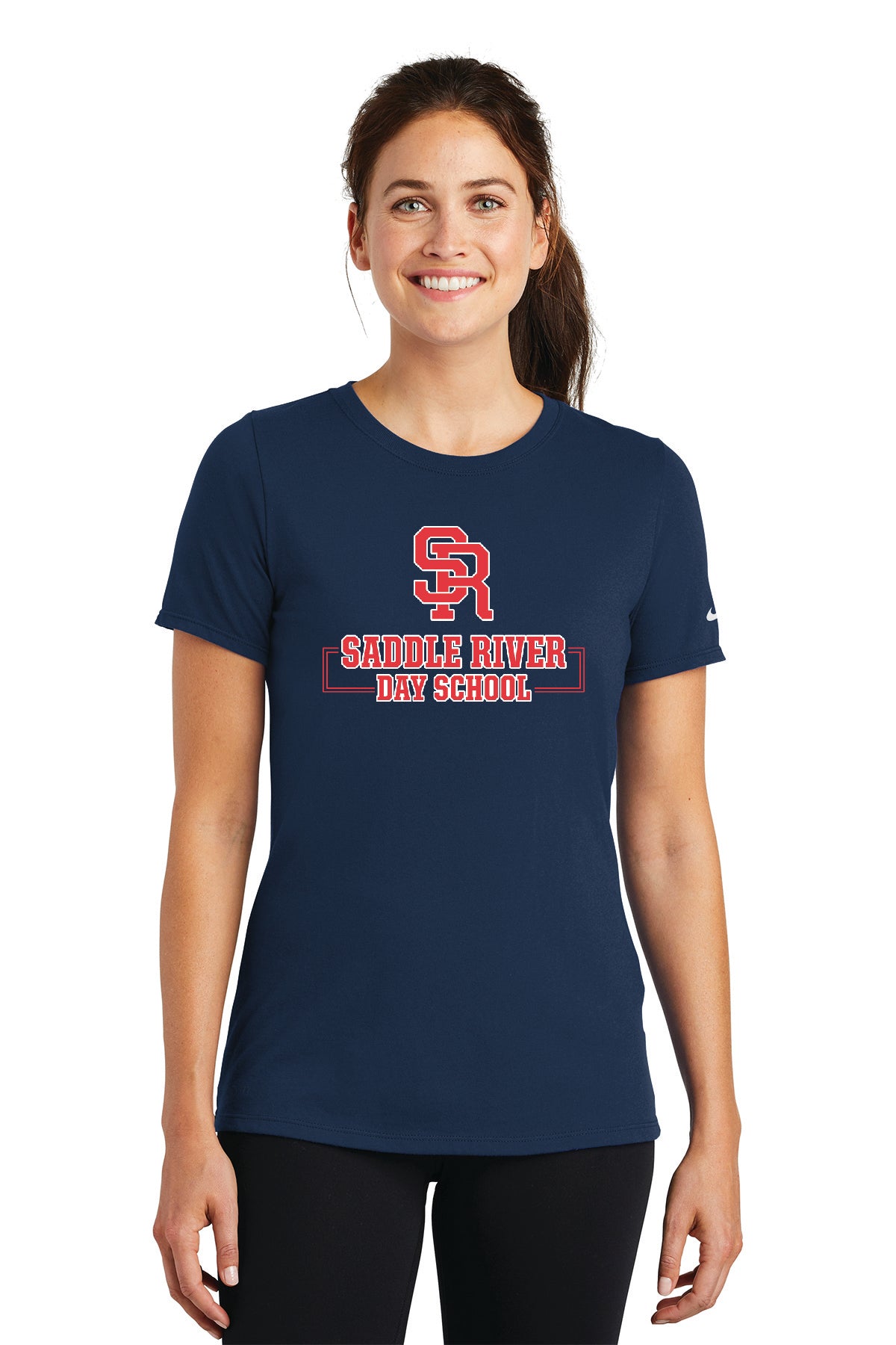 Saddle River Day School Nike Ladies Dri-FIT Cotton/Poly Scoop Neck Tee