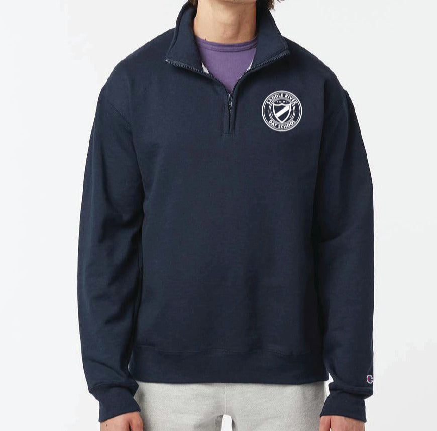 Saddle River Day School Crest Champion Powerblend Quarter-Zip Sweatshirt