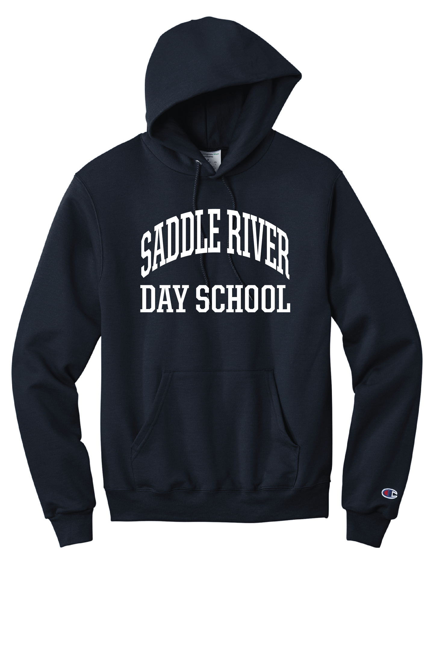 Saddle River Day School Classic Arched Champion Powerblend Hooded Sweatshirt