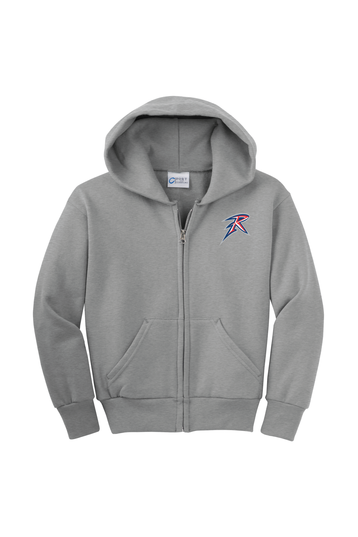 Saddle River Day School Port & Company® Youth Core Fleece Full-Zip Hooded Sweatshirt