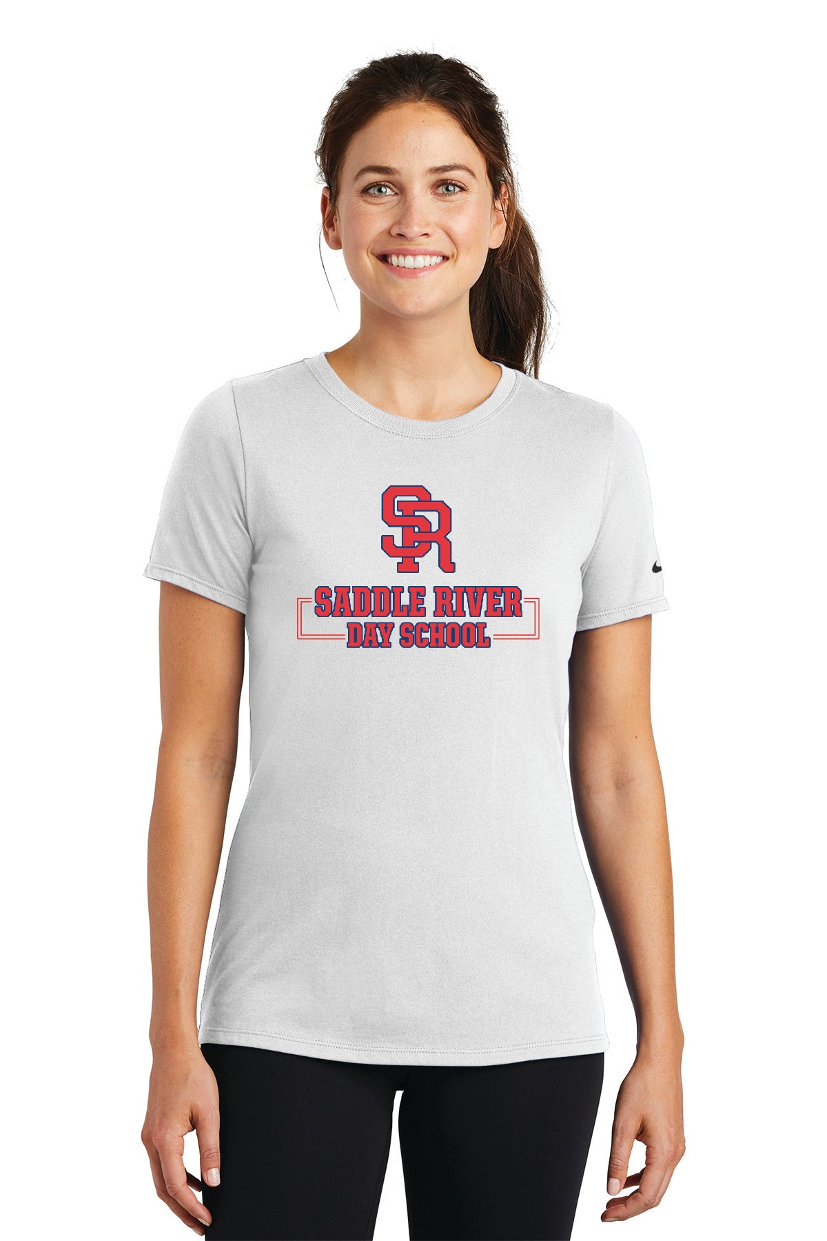 Saddle River Day School Nike Ladies Dri-FIT Cotton/Poly Scoop Neck Tee