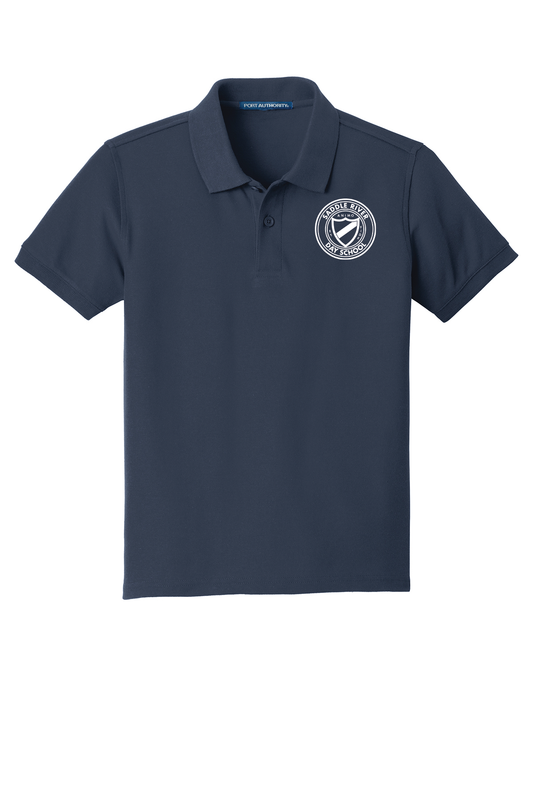 Saddle River Day School Crest Port Authority Youth Core Classic Pique Polo